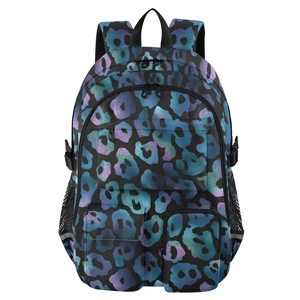 2026 Custom Fashion <b>Leopard</b> <b>Print</b> Multifunctional Wrestling Zipper Closure Waterproof Polyester <b>Backpack</b> for School Travel - Product Image 1