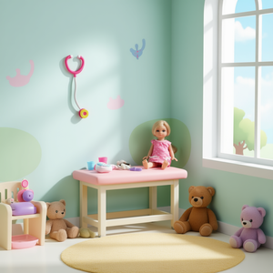 ตุ๊กตาหมอ Brava Dottoressa พร้อมชุดอุปกรณ์การแพทย์ ขนาด 34 ซม. ทำจากพลาสติก สำหรับเด็กผู้หญิงเล่นบทบาทสมมติ - Product Image 1