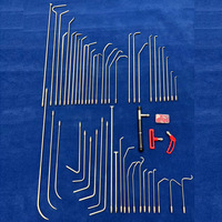 Ensemble d'outils de qualité professionnelle en acier haute dureté, 50 pièces, avec crochet de forme spéciale à dégagement rapide pour la réparation des bosses de voiture - Ensemble d'outils robustes