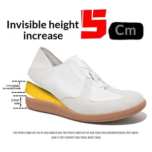 Chaussures d'entraînement allemandes avancées pour augmenter la taille <span class=keywords><strong>de</strong></span> 5 cm, <span class=keywords><strong>l</strong></span>égères, en cuir <span class=keywords><strong>de</strong></span> vache, basses, pour un usage urbain décontracté et quotidien - Product Image 1