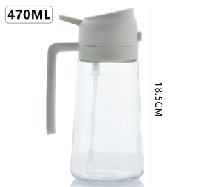 Botella de Vidrio 2 en 1 de Alta Calidad para Rociar Aceite, 470 ml, Autoaplastable, Rociador de Aceite para Cocinar Saludable y Sostenible, Directo de Fábrica - Product Image 3