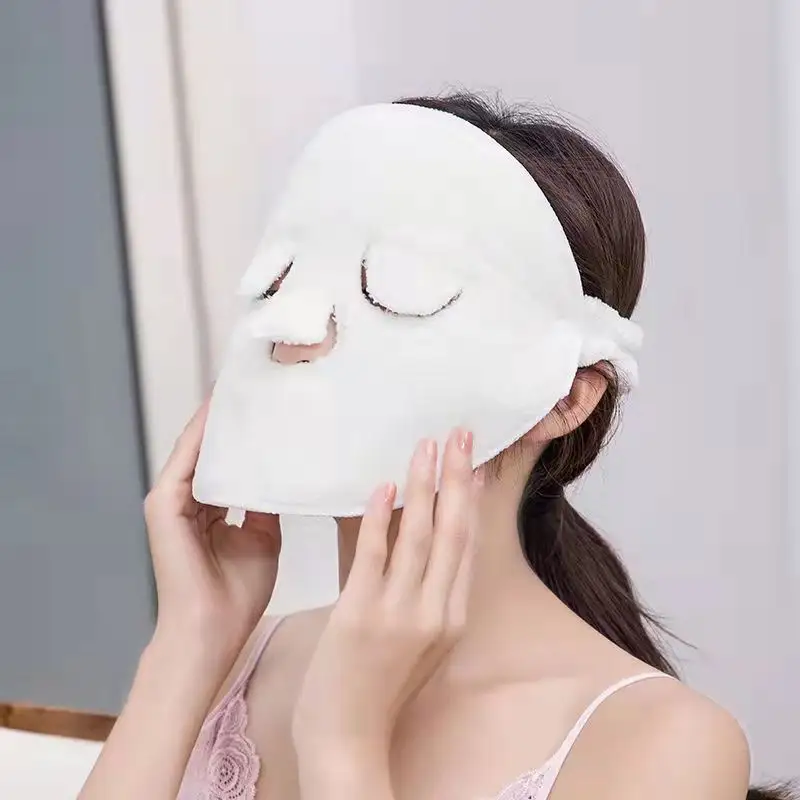 Masker Handuk Kompres Panas Wajah Uap Kecantikan Wajah Uap Wajah Pemanasan Mata Wajah Mengairi Handuk Wajah Grosir