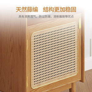 ตู้มุมไม้จริงสไตล์นอร์ดิก รุ่น Rushan Furniture  3 ช่องเก็บของ สีไม้สัก สำหรับห้องนั่งเล่น - Product Image 4