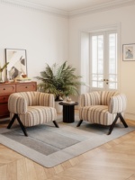Nouveau fauteuil individuel en tissu de luxe style Wabi-Sabi, mobilier de maison moderne et confortable pour salon et balcon
