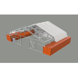 Carpa de Techo Tipo Contenedor Serie Pro con Cubierta de PVC Resistente de 17 oz, Paredes Delanteras y Traseras Totalmente Cerradas, Almacenamiento - Product Image 2