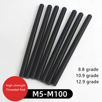 Black Oxide Threaded Rod Grade 12.9 DIN975 Ultra High Strength Stud Bar for Steel Structure Yunnan Kunming Wholesale Supply