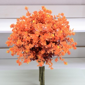 Commercio all'ingrosso della fabbrica di plastica erba di simulazione <span class=keywords><strong>eucalipto</strong></span> decorazione per la casa ornamenti autunno colore <span class=keywords><strong>eucalipto</strong></span> (con fiori) - Product Image 2