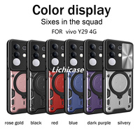 Lichicase expédition rapide TPU et PC support de montage de véhicule magnétique pour VIVO Y04 Y29 Y39 couverture de téléphone