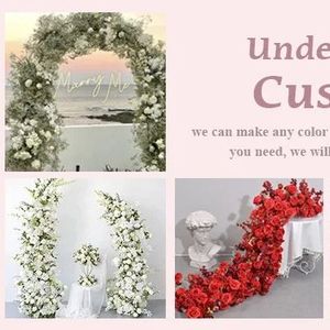 ดอกกุหลาบผ้าไหมสีขาวประดิษฐ์ ลูกบอลดอกไม้ตกแต่งงานแต่งงาน ของประดับตกแต่งโต๊ะกลาง จัดดอกไม้ อุปกรณ์จัดงานปาร์ตี้ - Product Image 4