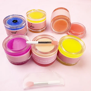 Vente en gros – Gommage et baume à lèvres 2-en-1 personnalisables au sucre cristallisé et à la fraise, gel minéral waterproof, emballage en boîte, marque privée - Product Image 6