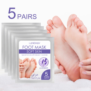 Vente chaude en gros bio pied chaussette lavande talons fissurés exfoliant Anti fissure Peeling élimination de la peau morte masque de soin des pieds - Product Image 1