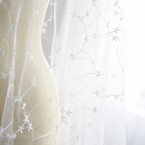 Croissant incurvé ivoire dentelle broderie à la main bricolage <span class=keywords><strong>voile</strong></span> de mariage matériel pour vêtements jupe décoration maille tissu Animal - Product Image 3