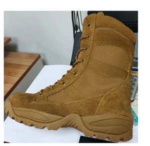 Bottes tactiques en cuir de vache noir Coyote Brown personnalisées TSB13 pour sports de plein air avec manchons Oxford respirants - Product Image 5