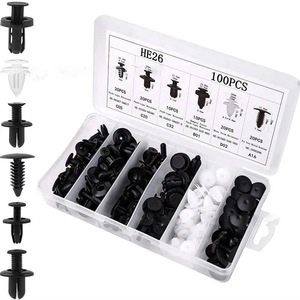 HE20 Auto <b>Clips</b> Kit 100Pcs Mixed <b>Car</b> Fasteners For Hood Bumper Roof Dashboard Trunk Fender Repair Replacement - Product Image 3