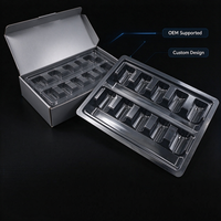 Plateau alvéolé en PVC de haute qualité à 10 compartiments pour flacons lyophilisés de 7 ml, insert intérieur en plastique pour emballage, OEM pour flacons en verre
