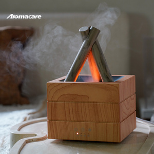 USB App-Controlled Simulation Fire Flame Bonfire Essential <b>Oil</b> Aroma <b>Diffuser</b> LED Colorful Timing Function Home Room Lamp - Product Image 3