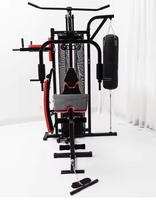 Banc de fitness multifonctionnel 3-en-1 pour la maison, machine d'exercice, ensemble d'haltères pour squats, tractions et sit-ups WOT FITNESS 150 LBS
