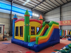 Château gonflable avec toboggan combiné, fabricant OEM, commercial, trampoline gonflable avec toboggan pour événements en plein air, <span class=keywords><strong>location</strong></span> - Product Image 5