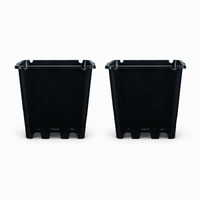 Pots de fleurs carrés en plastique de luxe, vintage et contemporains, pour pépinière, serre et jardin, 25,9 L, avec trou de drainage, vente en gros