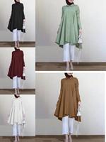 Vêtements islamiques personnalisés, chemisiers modestes pour femmes, chemises turques à manches longues, robe musulmane pour femmes