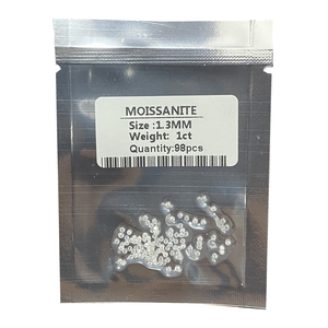 H GEMS Piedra de Moissanita Redonda de Alta Calidad con Corte de Diamante, 1 Quilate, 1.0mm, 1.3mm, 2.0mm, 0.01ct, Venta al por Mayor - Product Image 3