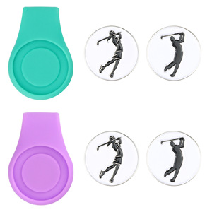 Silicone <b>Golf</b> Cap Clip Magnetic Ball Marker Universal For <b>Golf</b> Hat Sleeve Belt Visor - Product Image 5