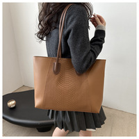 Sac fourre-tout en cuir PU pour femme, grande capacité, sac à bandoulière texturé avec fermeture éclair, idéal pour les trajets quotidiens, vente en gros