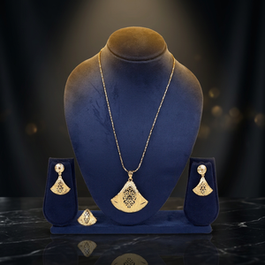 Juego de Collares con Colgante Chapado en Oro de 14K, 18K y 24K al por Mayor, Juego de Collares con Colgante de Moda para Mujer, Tradicional para Fiestas de Compromiso - Product Image 3