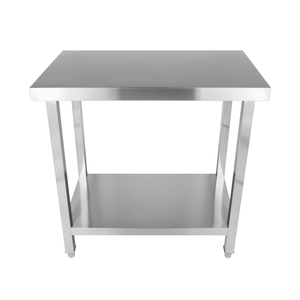 Mesa de Trabajo de Acero Inoxidable de Doble Nivel con Tubo Cuadrado para Equipamiento de Cocina de Restaurante a Precio de Fábrica, Suministros para Hoteles y Restaurantes - Product Image 3