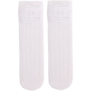 Lace <b>Socks</b> Mid-Calf Heart White <b>Black</b> Breathable Women's Summer Casual <b>Socks</b> - Product Image 3