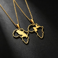 Nouvel Arrivage Collier Pendentif Tendance en Acier Inoxydable, Design Créatif, Carte Creuse de la Martinique et de la Guadeloupe