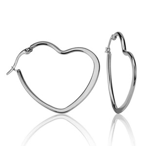 <span class=keywords><strong>Boucles</strong></span> <span class=keywords><strong>d</strong></span>'<span class=keywords><strong>oreilles</strong></span> populaires de haute qualité pour femmes et jeunes filles, en acier inoxydable, en forme de cœur, style simple - Product Image 2