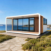 Maison Capsule Préfabriquée Clé en Main avec Cuisine et Salle de Bain, 20FT, pour Jardin, Maison d'Invités, Étanche et Isolée, Vente Directe Usine