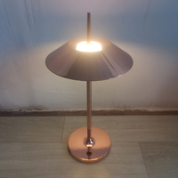 Lampe de Table en or Rechargeable à capteur tactile, lampe de bureau sans fil pour Bar Restaurant café salon