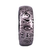 Kunden spezifische einzigartige Mokume Design Wolfram Ehering für Männer Mode Ringe