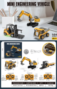AiJH Mini Excavadora RC <span class=keywords><strong>de</strong></span> 2.4Ghz, Camión Volquete RC <span class=keywords><strong>de</strong></span> Aleación con Acción <span class=keywords><strong>de</strong></span> Horquilla, Camión <span class=keywords><strong>de</strong></span> Construcción con Control Remoto, Juguetes RC 3 en 1 con Función <span class=keywords><strong>de</strong></span> Montacargas - Product Image 6