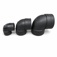Raccords de tuyauterie PE en polyfusion, électrofusion, HDPE noir, respectueux de l'environnement, certifiés ISO CE, vente en gros