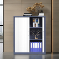 Armoire à portes tambours modulaires en acier moderne à fermeture douce, verrouillable, capacité de 150 kg pour la maison, le bureau, l'école, l'hôpital