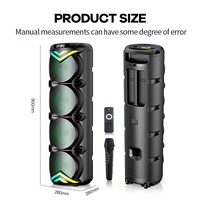 Altavoz de Karaoke con Micrófono Inalámbrico, Luces LED RGB, Sistema de Sonido para Cine en Casa y Fiestas al Aire Libre, 6 Pulgadas, Disponible en Fábrica