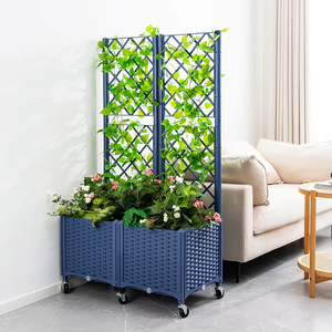 大型屋内屋外ホームガーデンプラスチックプランターグローボックスポットキット野菜用花庭バルコニー-床の使用法 - Product Image 5