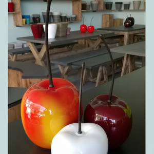 Objet de décoration en fibre de verre, décoration classique de fruits de cerisier - Product Image 1
