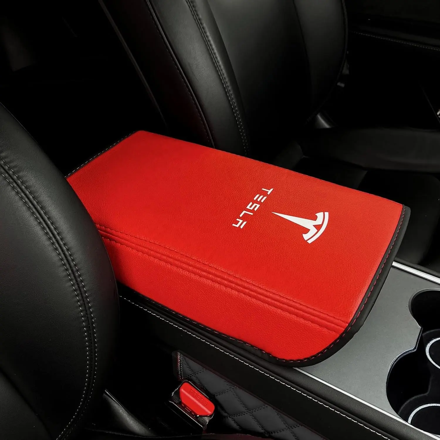 Điều khiển trung tâm tay vịn Hộp bảo vệ Bìa xe nội thất trung tâm giao diện điều khiển tay vịn bìa cho Tesla mô hình 3/Y 2023 phụ kiện