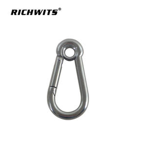 Zhibo Metal Stainless Steel Carabiner with Loop Spring Hook Safety Buckle Elastic <b>Chain</b> Buckle-Marine Hardware - Product Image 4