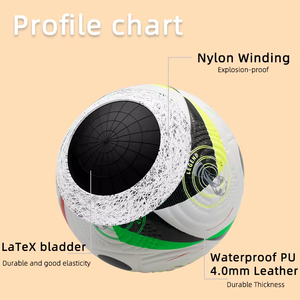 Pallone da Calcio LEIJIAER Pro Thermobond Taglia 5 in Pelle PU Resistente all'Usura per Allenamento e Partite all'Aperto, Personalizzabile OEM - Product Image 3