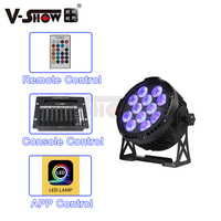 FWBR1206 VSHOW LED Par 12PCS 18W RGBWA UV6in1 Éclairage LED Par étanche à piles sans fil avec télécommande DMX pour fête