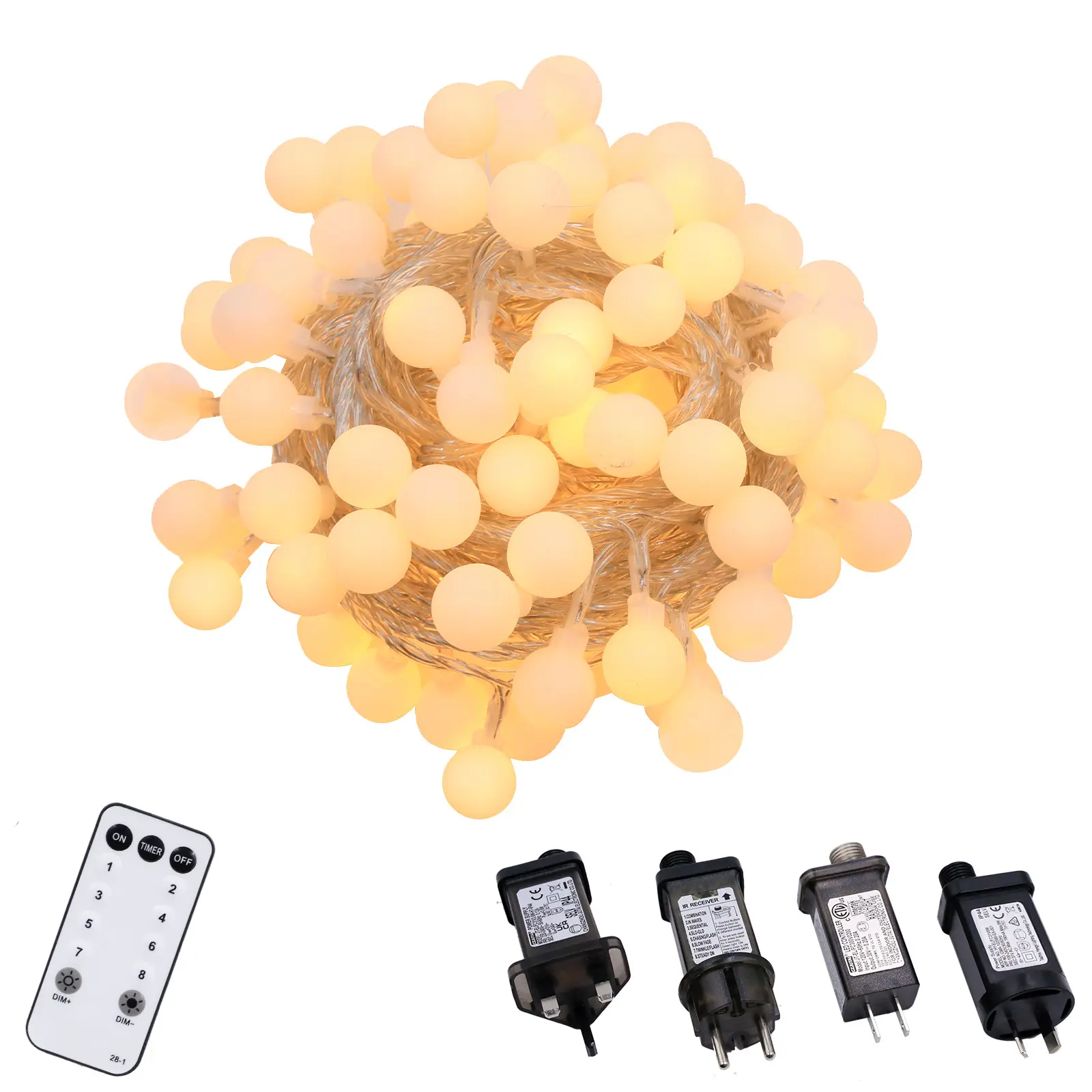 party wedding holiday time decorates low voltage transformer USB powered led fairy string light with round ball