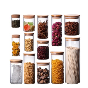 Multiple Size Borosilicate Glass Food Canister Glass Storage Jar