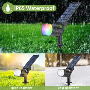 New Design Solar Spot Lights With APP Control IP65 RGB Waterproof Decorative Light Outdoor Lighting For Garden/Yard