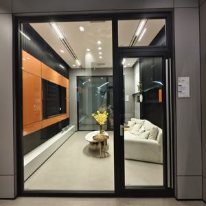 <span class=keywords><strong>Porte</strong></span> battante en verre et aluminium HUADA, <span class=keywords><strong>porte</strong></span> à charnières à économie <span class=keywords><strong>d</strong></span>'énergie, <span class=keywords><strong>porte</strong></span> à une seule vanta, style français, <span class=keywords><strong>double</strong></span> vitrage, <span class=keywords><strong>porte</strong></span> <span class=keywords><strong>d</strong></span>'<span class=keywords><strong>entrée</strong></span> à charnières avec stores - Product Image 4