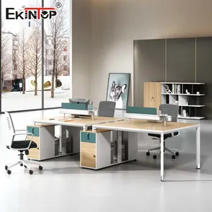 Ekintop Modern Design PVC Edge Banded Mdflam Customized Size Simple Style office desk